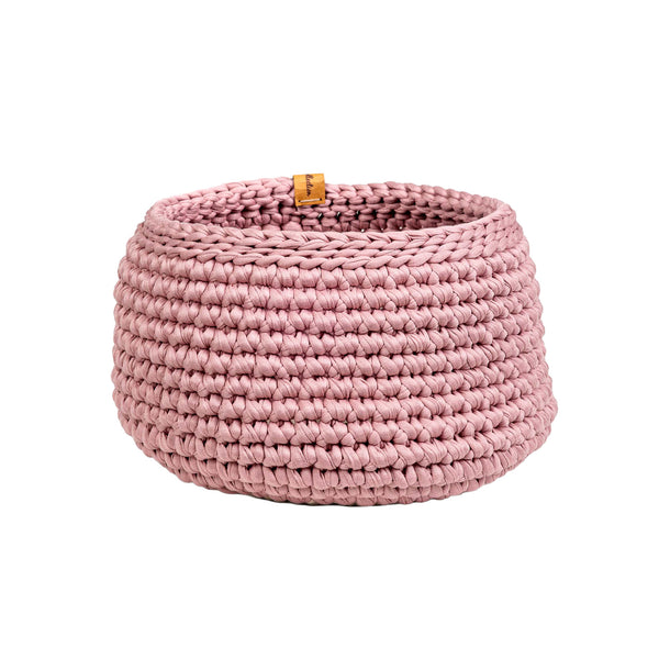 Round basket - pink