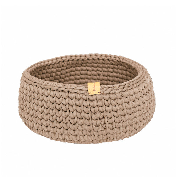 Round basket - beige