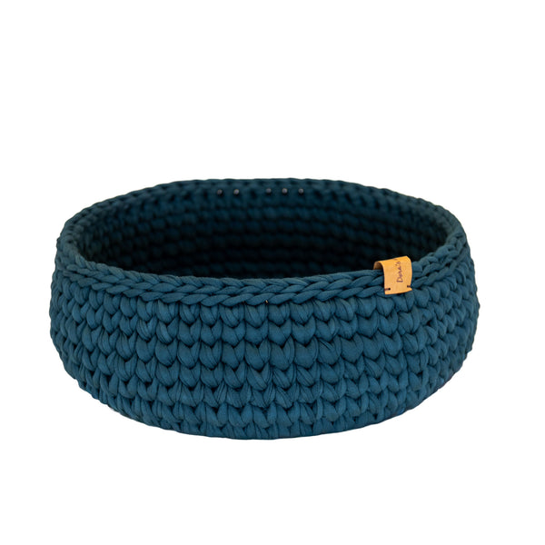 Round basket - petrol